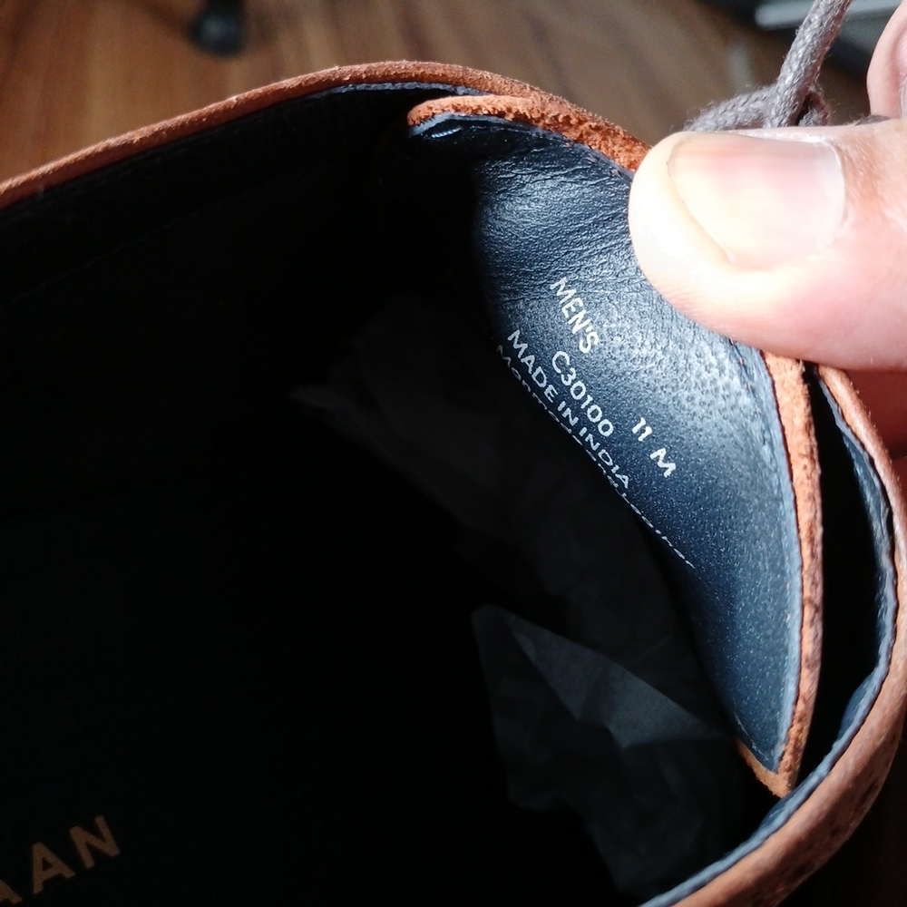 Cole Haan Wingtip Oxford Light‎ Brown Leather Dress Shoes C30100 Mens Size 11 M - Picture 9 of 9